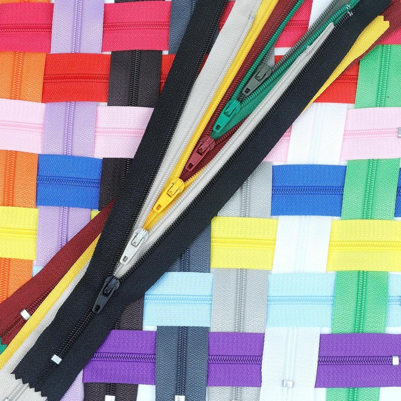 YAKA 60 Pack of 11 Inches Mix Nylon Coil Zippers Bulk - Supplies Zippers for Tailor Sewing Crafts (20 Color) - Image 4